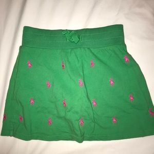 Green and pink ralph lauren skirt